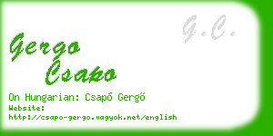 gergo csapo business card